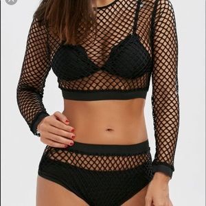 Zaful fishnet set